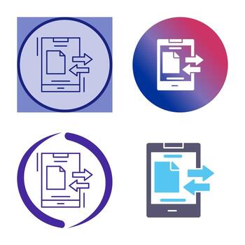 icono de vector de transferencia de datos
