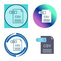 icono de vector csv