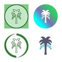 icono de vector de árboles de coco