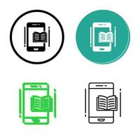 icono de vector de libro electrónico