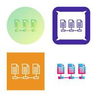 icono de vector de archivos de red
