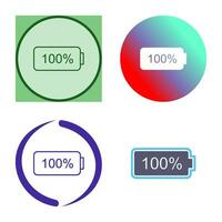 Unique Full Battery Vector Icon