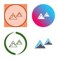 Unique Mountains Vector Icon