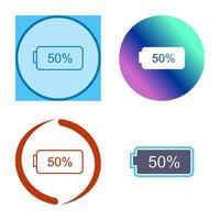 Unique Half Battery Vector Icon