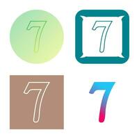 Number Seven Vector Icon