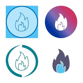 icono de vector de llama único