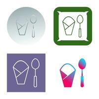 Spoon and Napkin Vector Icon