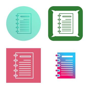 Notepad Vector Icon