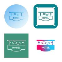 icono de vector de signo de hotel