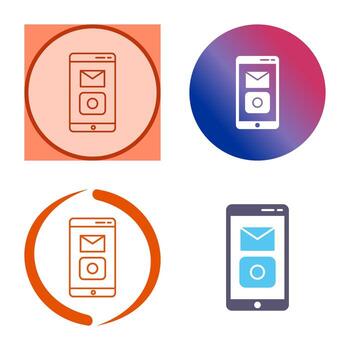 icono de vector de aplicaciones móviles únicas