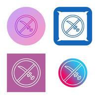 No Weapons Vector Icon