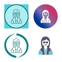 Unique Female Professor Vector Icon