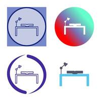 Unique Study Desk Vector Icon