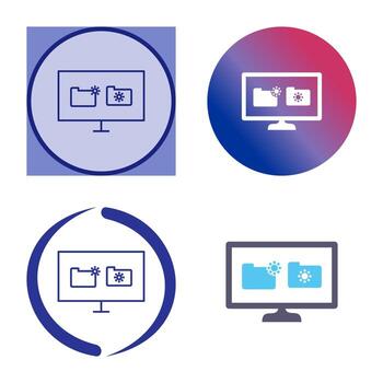 Unique Corrupted Data Vector Icon