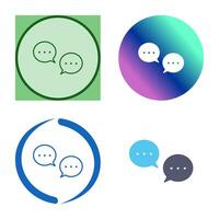 icono de vector de burbujas de conversación única