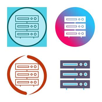 icono de vector de servidor único