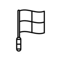 flag of line soccer judge icon vector