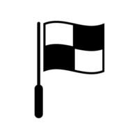 flag of line soccer judge icon vector