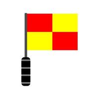 flag of line soccer judge icon vector