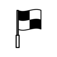 flag of line soccer judge icon vector