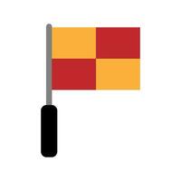 flag of line soccer judge icon vector