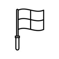 flag of line soccer judge icon vector