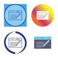 Unique Blogging Service Vector Icon