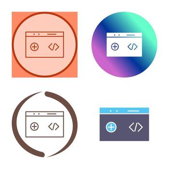 Unique Clean Code Vector Icon