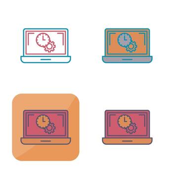 icono de vector de tiempo flexible