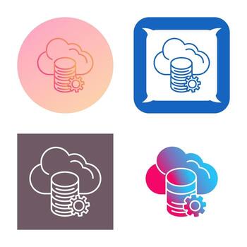 icono de vector de datos de nube