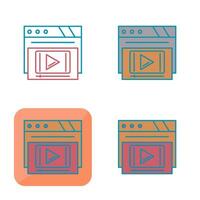 Video Player Vector Icon