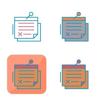 nota, vector, icono vector