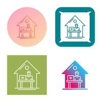 Work At Home Vector Icon