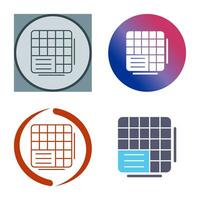 Table Data Vector Icon