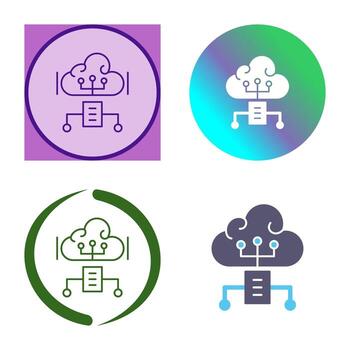 icono de vector de computación en la nube