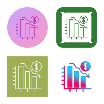 Chart Down Vector Icon
