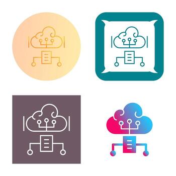 icono de vector de computación en la nube