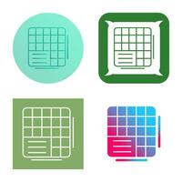 Table Data Vector Icon