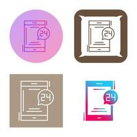 24 Hours Vector Icon