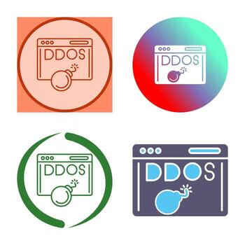 icono de vector de ataque ddos