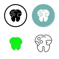 icono de vector de caries