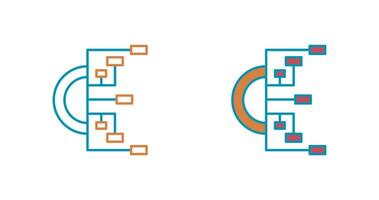 icono de vector de diagrama de flujo