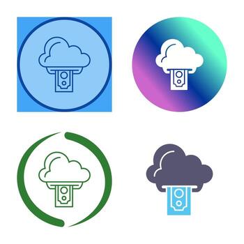 icono de vector de computación en la nube