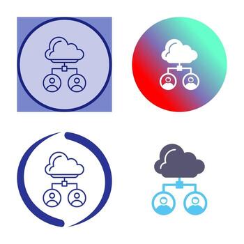 icono de vector de nube