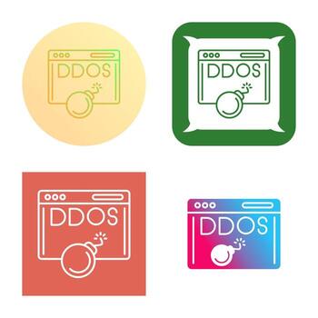 icono de vector de ataque ddos