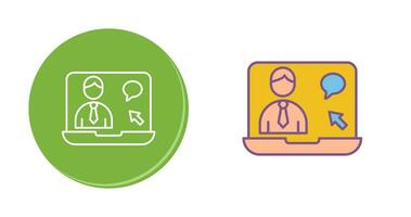 Online Interview Vector Icon