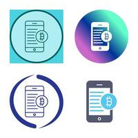 Bitcoin Mobile Vector Icon