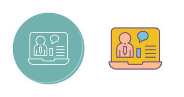 Online Job Interview Vector Icon