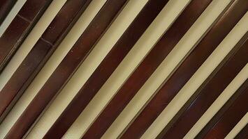 Close up of a red and brown striped wall with vertical stripes. photo