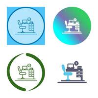 Office Desk Vector Icon